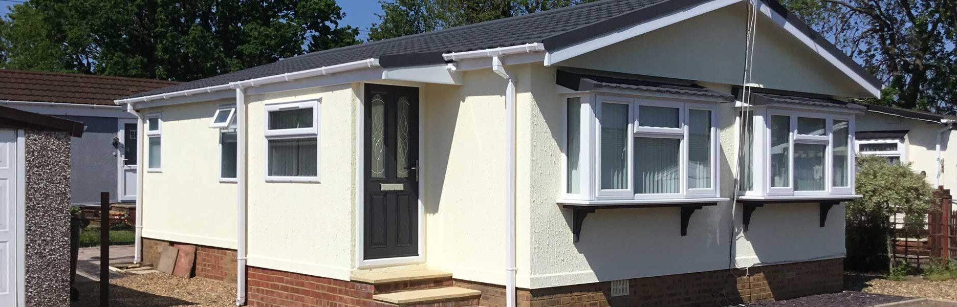 park home porch installation